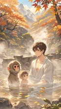 猿と人間の親子 — KIMIAKIさんのAIイラスト