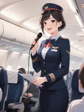 女性客室乗務員