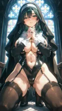 メインは後ろのステンドグラスです — シスターイラストのAIイラスト|SUPPART