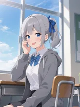 教室での好きな女性と目が合う