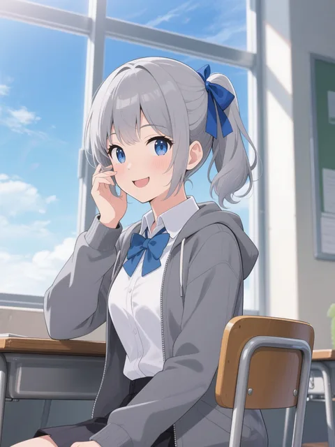 教室での好きな女性と目が合う