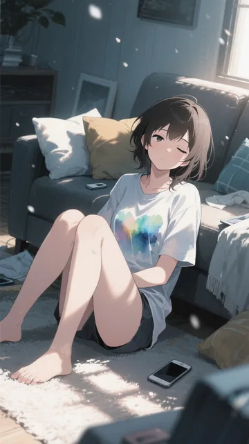 家では…