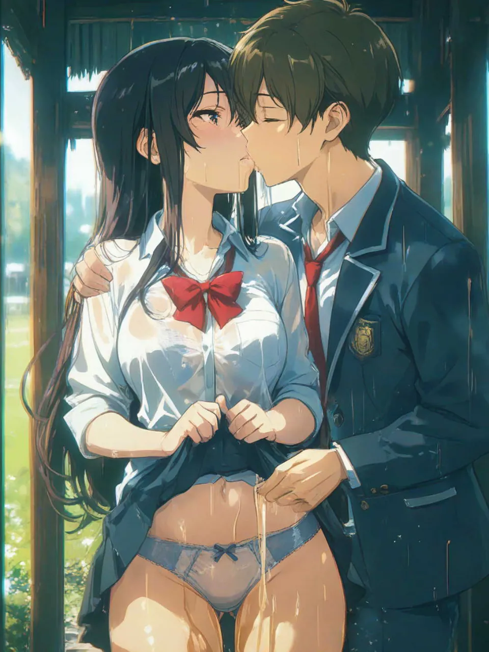 「こんなに濡れちゃって⁈ どうすれば、、、♡」