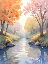四つの季節の山谷