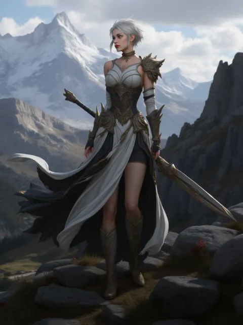 A beautiful female hero with… - 女騎士