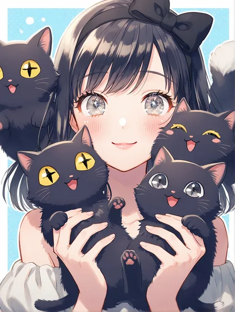 愛猫の黒豆、黒ゴマ、黒蜜、黒酢を自慢する!