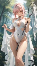 蝉取り·網を手に夏の木立 の投稿作品