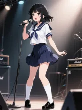熱唱する女の子