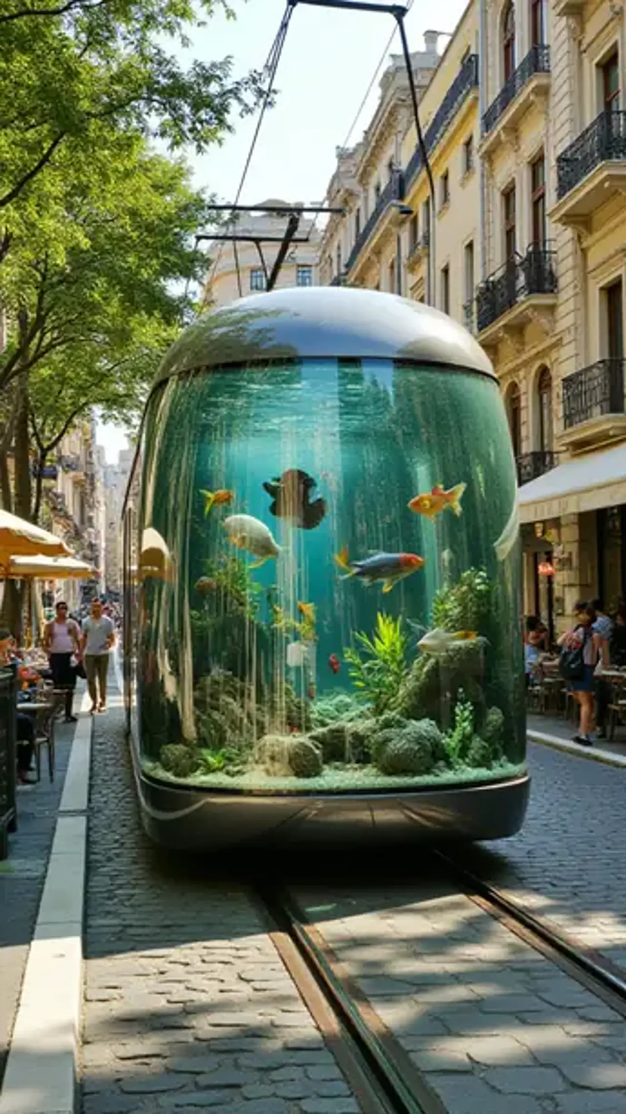 Ride a moving underwater fairytale through the concrete jung…