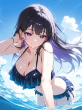 水着美人 — 姫カットイラストのAIイラスト｜SUPPART