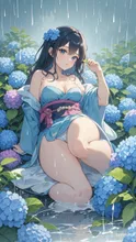 Plump thighs and hydrangeas