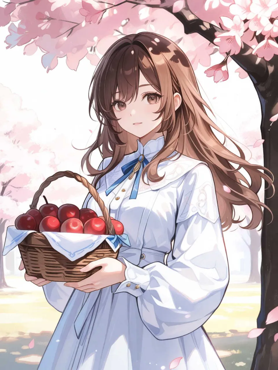 桜のサクランボ — rairaさんのAIイラスト