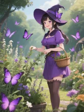 魔女の薬草摘み2 — 魔女・魔法使いのAIイラスト｜SUPPART