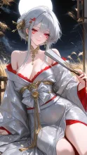 秋夜と扇子