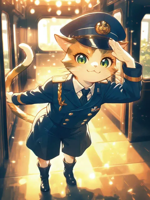 猫の車掌さん