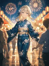 盆踊りの浴衣美人·夏の盆踊りの夜 の投稿作品