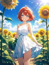 スイカと夏の女性·初夏チャレンジ の投稿作品
