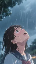 雨の中の号泣