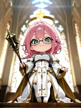 ちびっ娘僧侶 — ちびキャラ・デフォルメのAIイラスト|SUPPART