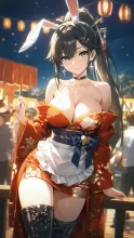 夏祭りの花魁道中·妖艶な花魁 の投稿作品