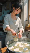 豆腐屋の朝