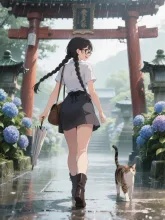 「穂蔵　灯子(ほのぐら　とうこ)」と雨上がりの紫陽花寺