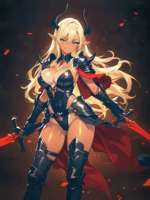ダークエルフの女剣士