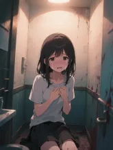 外に出れないので、怖くて泣いている
