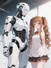 ロボットとツーショット