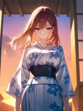 外涼しいよ、 — 夕焼けイラストのAIイラスト｜SUPPART