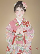 Japanese girl in kimono — にまあはさんのAIイラスト