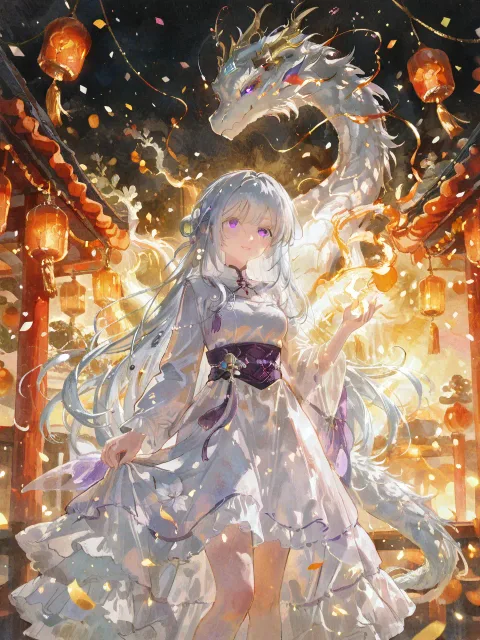 A beautiful scene from a… - 龍踊を見上げる