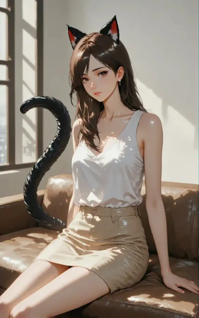 しっぽは隠せないかな