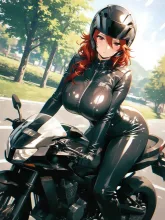 真夏のライダーガール·風を切る、孤高の横顔 の投稿作品