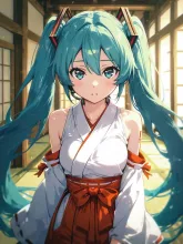 巫女ミク — Hatsune Miku Fan Art AI art on SUPPART