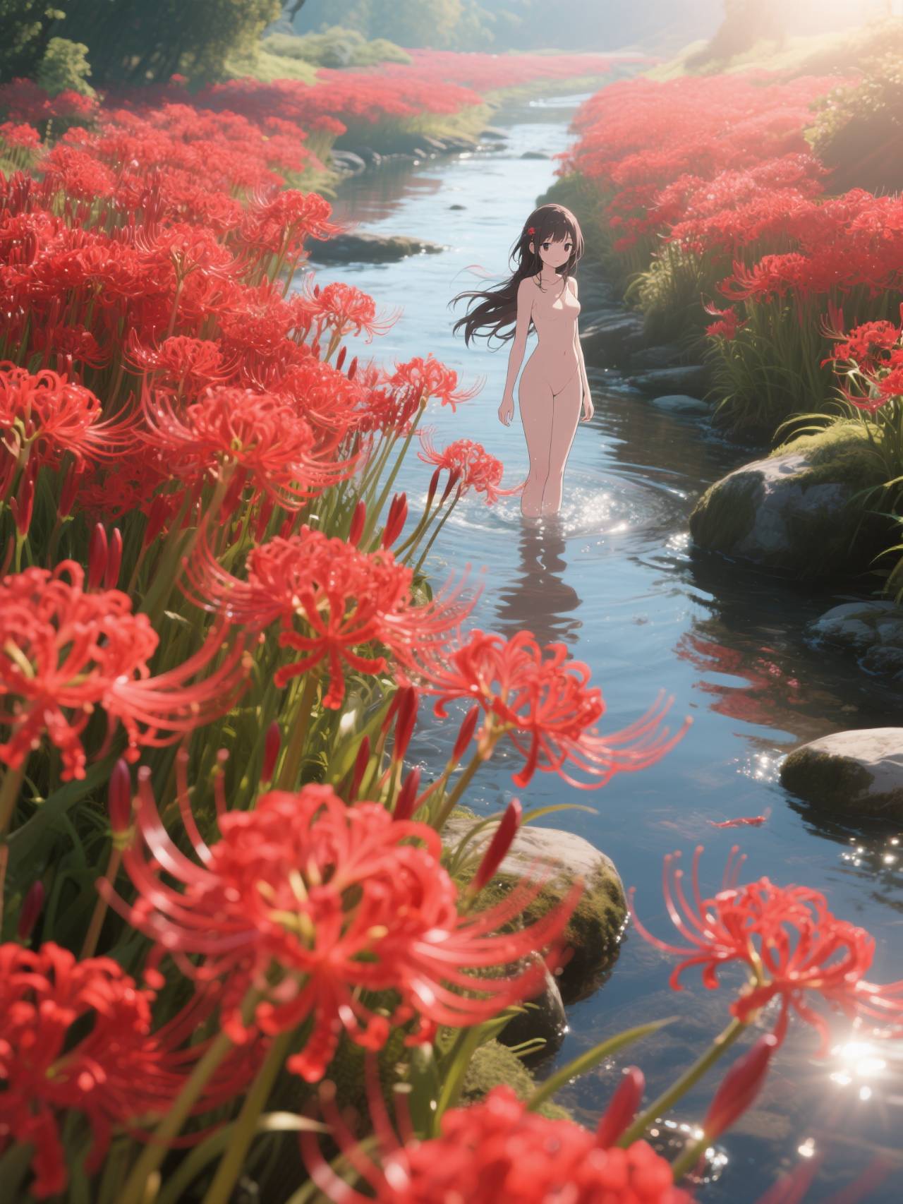 曼珠沙華の中に立つ・・・(,,ᴗ ͜ ᴗ,,)♪