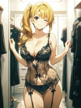 ひなた「試着、たのしぃなぁ❤️」 — ランジェリー・ネグリジェのAIイラスト|SUPPART