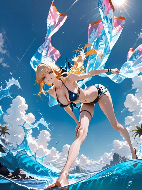 photorealistic anime style - 海賊 vs 人魚