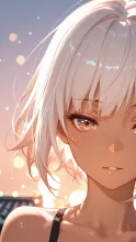 星空の屋上・日焼け少女