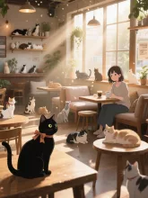 猫カフェの午後