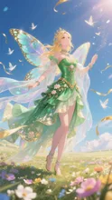 花畑に立つ王級妖精＆フェアリーダンス