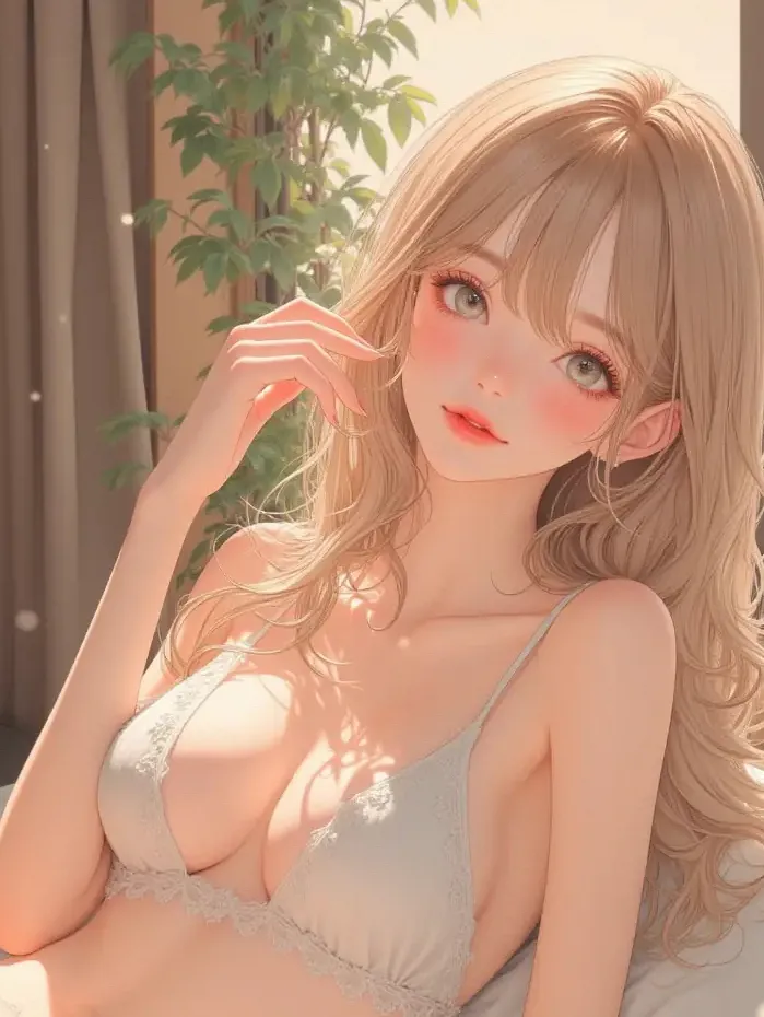 「朝から　元気だね♡」　\(//∇//)\