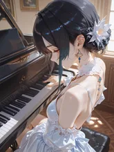 美少女お嬢様がお屋敷の音楽で優美にピアノを奏でる美少女お嬢様の私