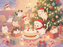 ネコちゃん達のパーティー