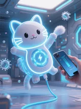 猫型充電器