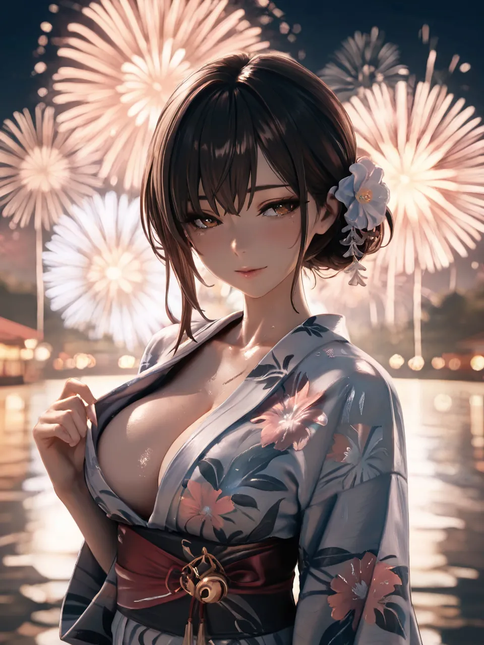 夏の花火 — ヒマカさんのAIイラスト