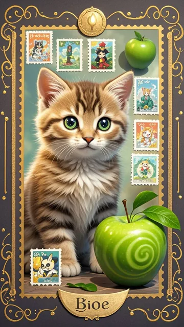 あおりんごとこねこ