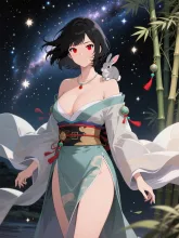 大胆な織姫紅夜さんと子うさぎ