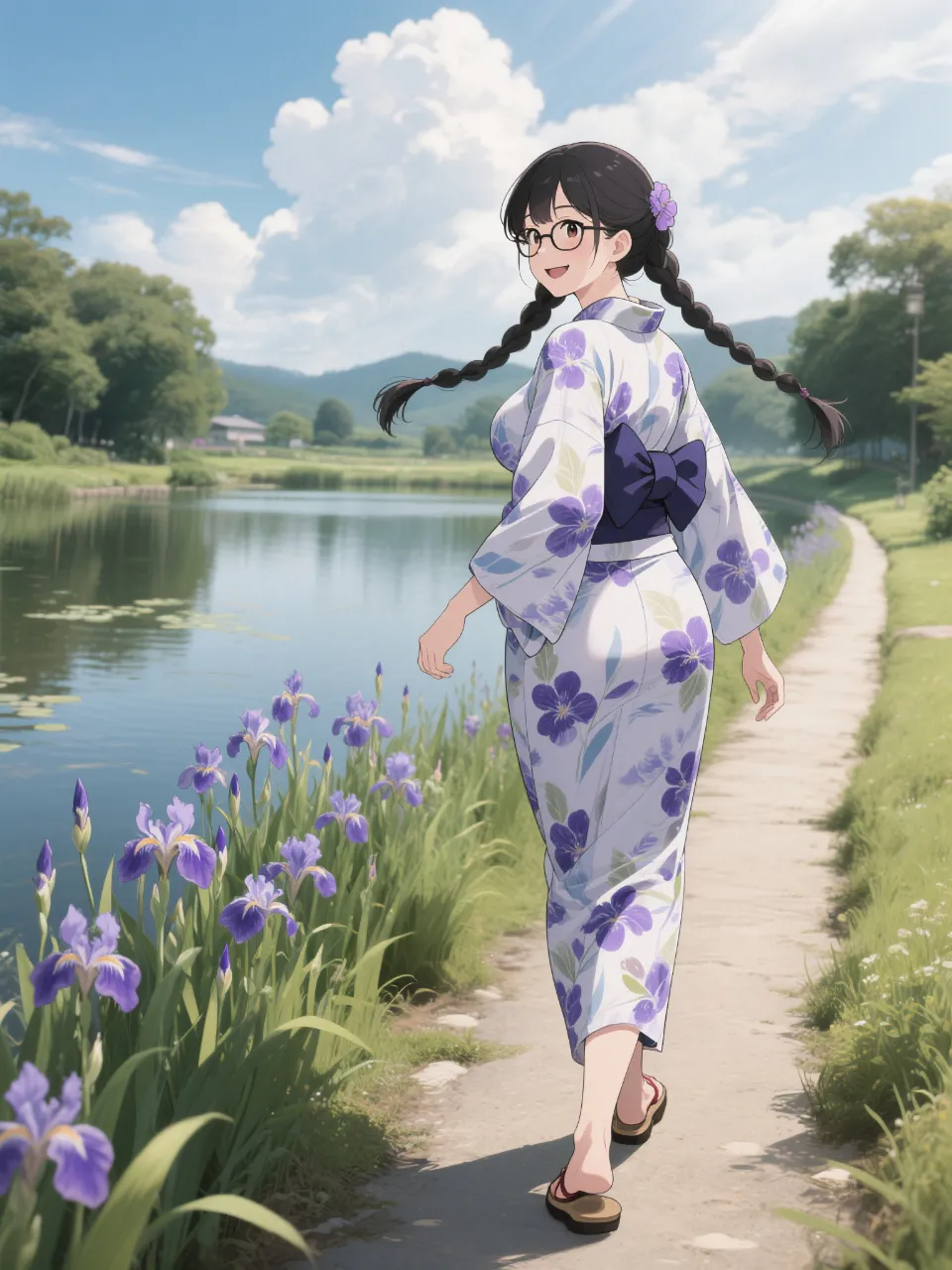 「穂蔵　灯子(ほのぐら　とうこ)」と花菖蒲園