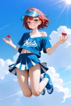 フライング・ハートアクションのチアガール！…赤